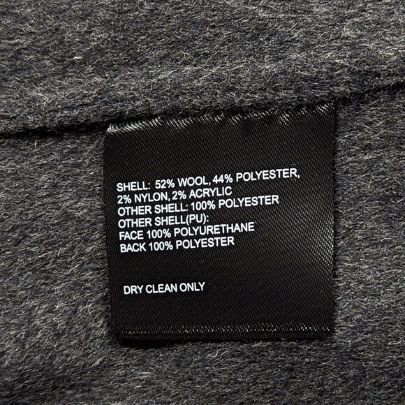 Tahari Women's Faux-Leather-Trim Removable Belted Wrap Coat Size L (MSRP $380) - Picture 5 of 6